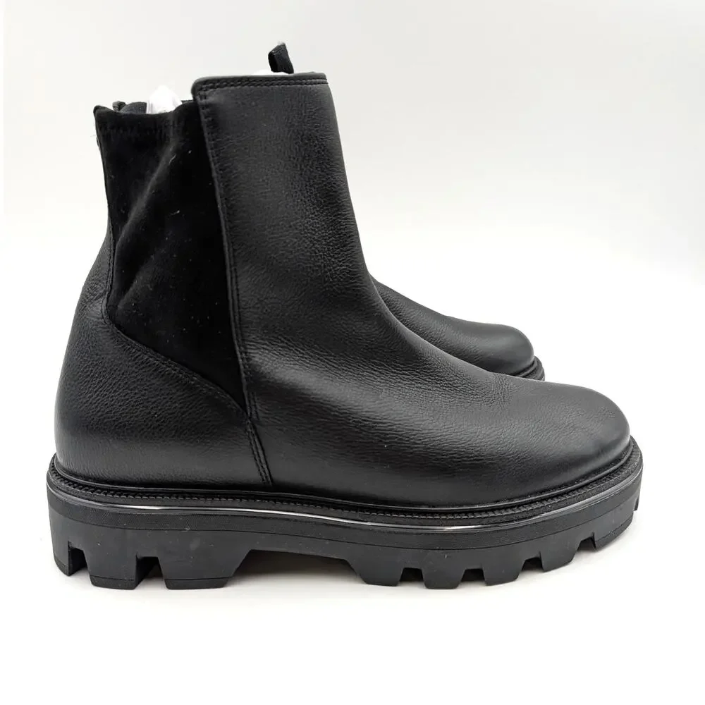 Rag & Bone Quinn Lug Sole Chelsea Ankle Boots Women's Black Size US10.5 EU41